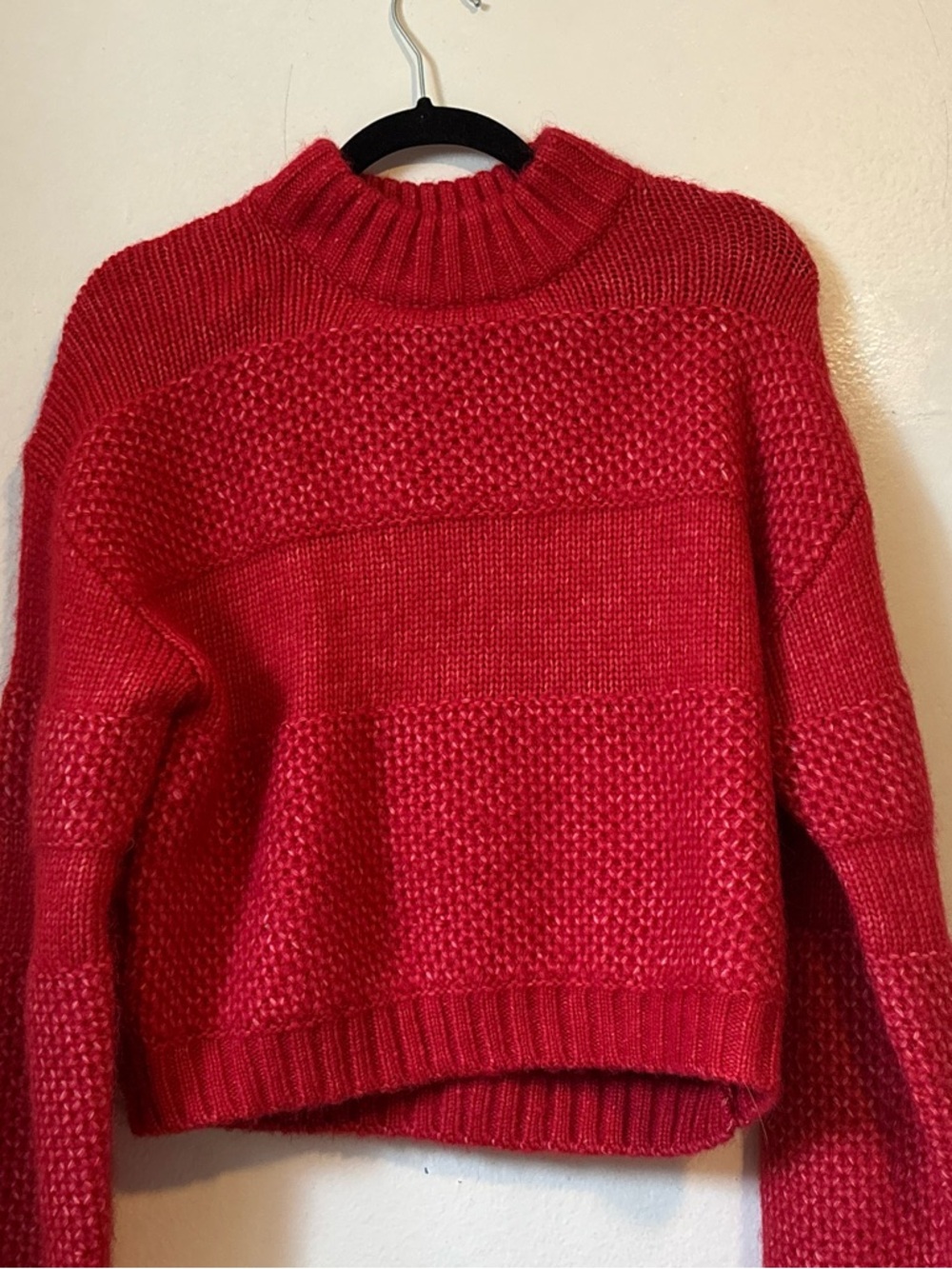 bp Red Chunky Textured Sweater